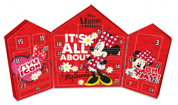 adventskalender Minnie Mouse karton rood 25-delig