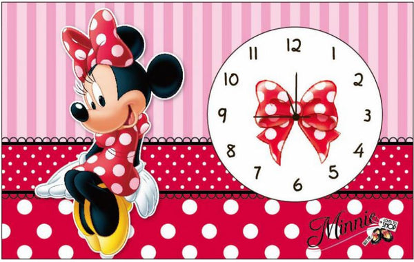 alarmklok Minnie Mouse meisjes 20,5 x 13 cm hout roze