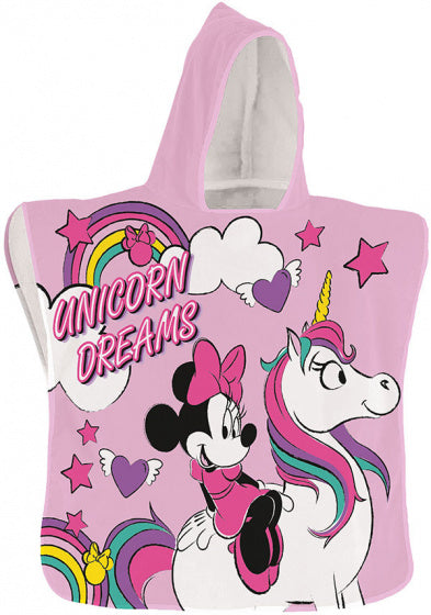 badponcho Minnie Mouse 50 x 100 cm polyester roze