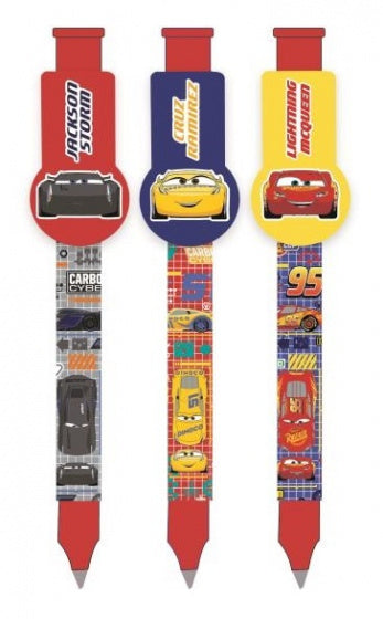 balpenset met clip Cars junior 3-delig