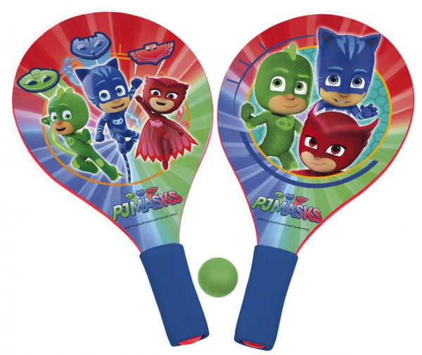 beachballset PJ Masks junior hout blauw/rood 3-delig