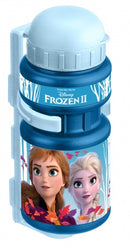 bidon met bidonhouder Frozen 2 blauw 350 ml