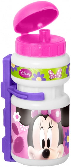 bidon met bidonhouder Minnie Mouse roze/paars 500 ml