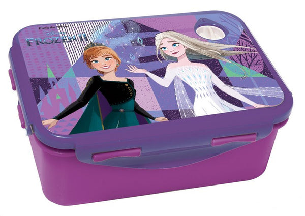 broodtrommel Frozen II meisjes 17 x 12 cm paars