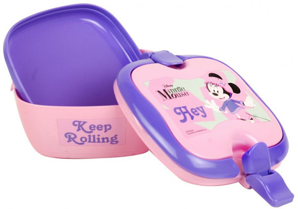 broodtrommel Minnie meisjes 2,5 liter PVC roze 3-delig