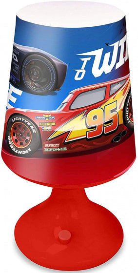 tafellamp Cars jongens 18 cm rood/blauw