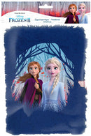 dagboek Fluffy Frozen 2 16 x 21 cm pluche donkerblauw