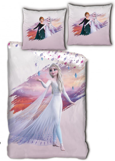 dekbedovertrek Frozen 140 x 200 cm microfiber roze