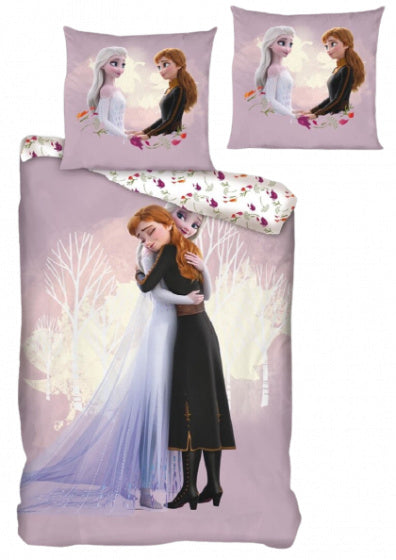 dekbedovertrek Frozen II 140 x 200 cm microfiber paars