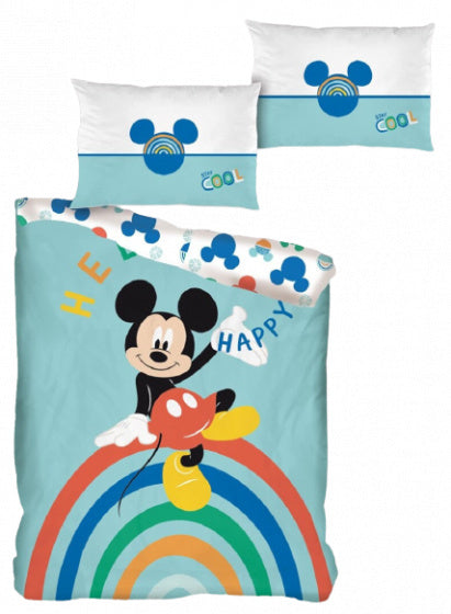 dekbedovertrek Mickey Mouse 200x140 cm microfiber blauw