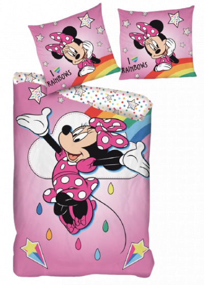 dekbedovertrek Minnie Mouse 200 x 140 cm microfiber roze