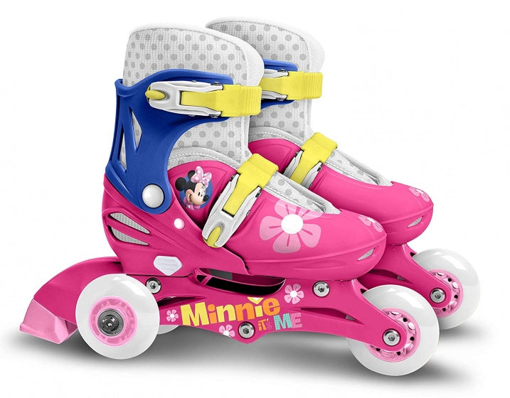 inline skates Minnie Mouse hardboot wit/blauw maat 27/30