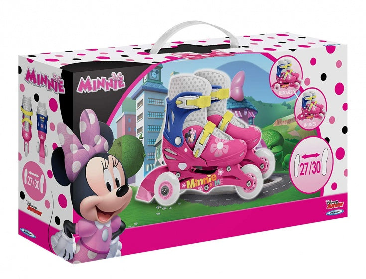 inline skates Minnie Mouse hardboot wit/blauw maat 27/30