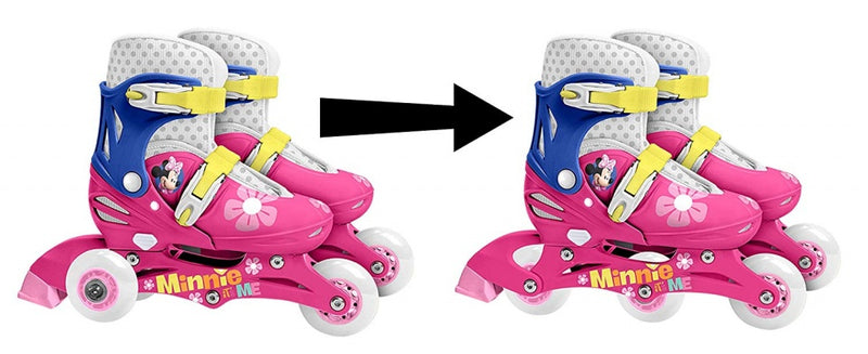 inline skates Minnie Mouse hardboot wit/blauw maat 27/30