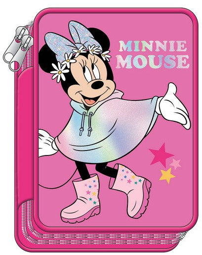 etui Minnie Mouse 15 x 18 cm polyester roze 26-delig