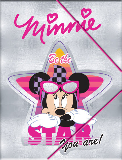 elastomap Minnie Mouse A4 polypropyleen zilver/roze