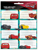 etiketten Cars junior papier wit 16 stuks