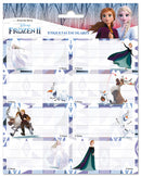 etiketten Frozen 2 zelfklevend wit/blauw 16 stuks