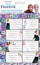 etiketten Frozen II junior papier wit 8 stuks