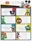 etiketten Mickey Mouse junior papier wit 16 stuks