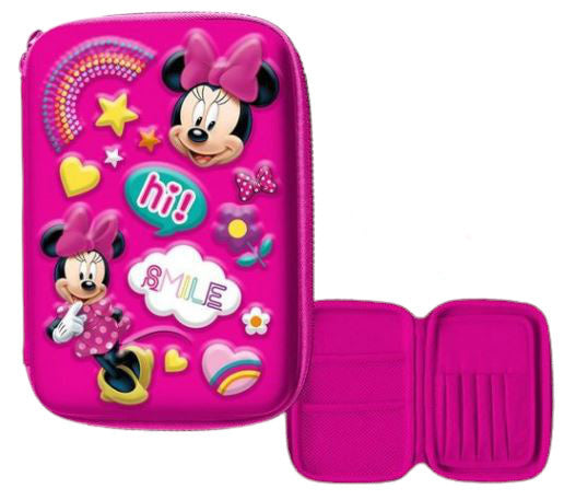 etui Minnie Mouse meisjes 14 x 21 cm polyester/EVA roze