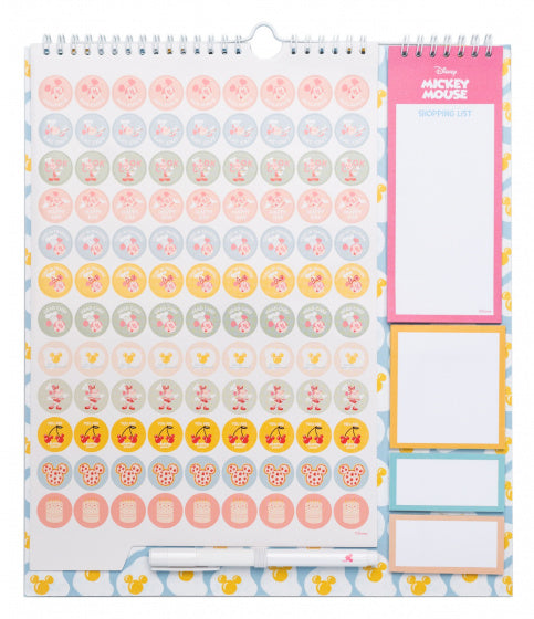 familieplanner 2021-2022 Mickey Mouse 30 x 34 cm roze