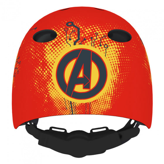 fietshelm Iron Man jongens rood maat 54/58 cm