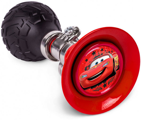 fietstoeter Cars jongens 6,5 x 14 cm staal zwart/rood