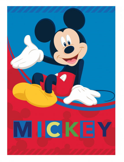 fleecedeken Mickey Mouse junior 100 x 140 cm rood/blauw