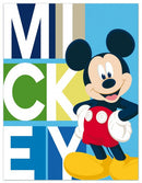 fleecedeken Mickey Mouse junior 140 x 100 cm lichtblauw