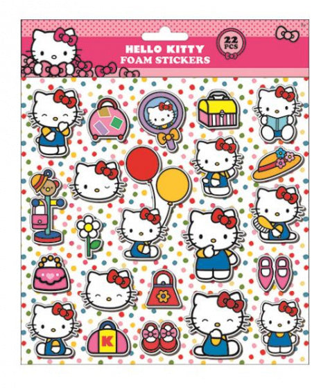 foamstickers Hello Kitty 24 x 20,5 cm 22-delig roze