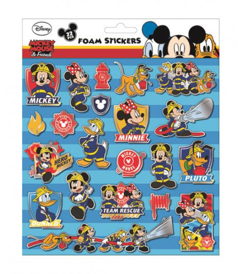 foamstickers Mickey Mouse 24 x 20,5 cm 22-delig blauw