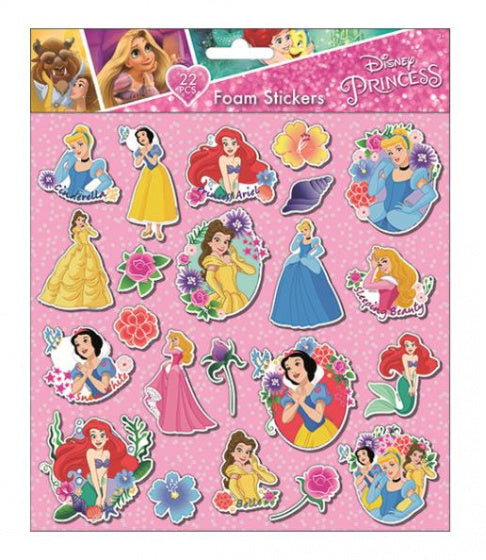 foamstickers Princess 24 x 20,5 cm 22-delig roze