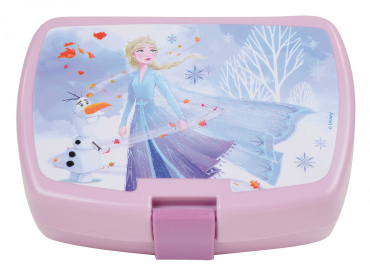 Frozen broodtrommel meisjes 6,5 x 17 x 13 cm roze/multicolor