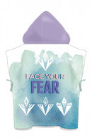 Frozen handdoek poncho paars 60 cm