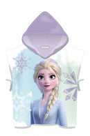 Frozen handdoek poncho paars 60 cm