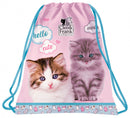 gymtas Meow 4 liter 41 x 35 cm polyester roze/blauw