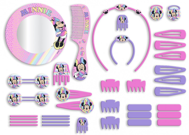 haaraccessoires in tas Minnie Mouse roze 38-delig