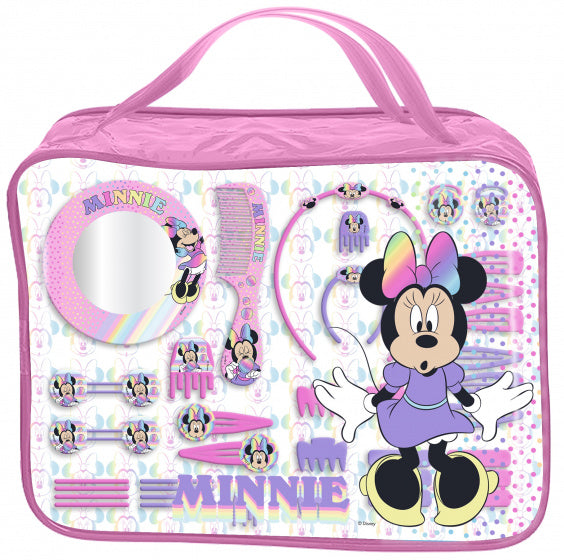 haaraccessoires in tas Minnie Mouse roze 38-delig