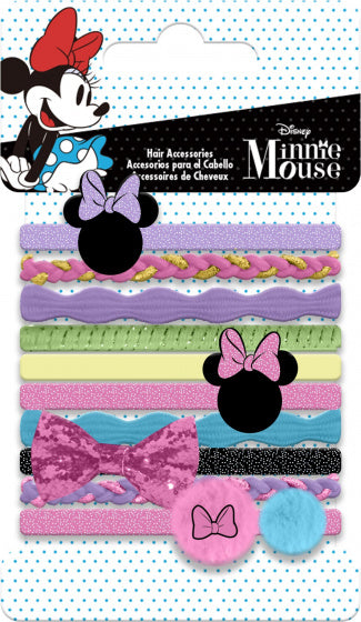 haarbandjes Minnie Mouse meisjes roze/paars 10 stuks