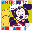 strandlaken Mickey & Minnie Mouse 30 cm katoen geel