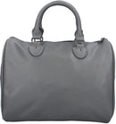 handtas Marie 30 x 22 cm polyurethaan grijs/wit/roze