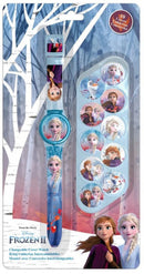 knutselset horloge Frozen 29 cm rubber blauw 10-delig