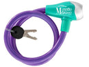 kabelslot Minnie junior staal 65 cm paars/turquoise
