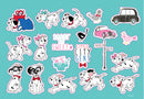 kleur- en stickerboek 101 Dalmatiërs 23 x 33 cm blauw
