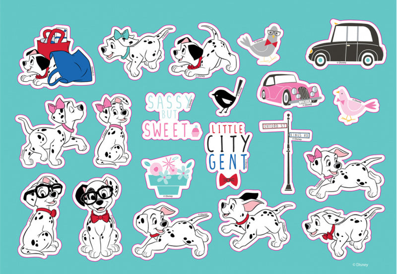 kleur- en stickerboek 101 Dalmatiërs 23 x 33 cm roze