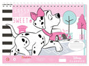 kleur- en stickerboek 101 Dalmatiërs 23 x 33 cm roze