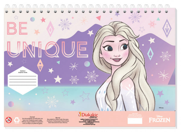 kleur- en stickerboek Frozen 2 junior 23 x 33 cm paars