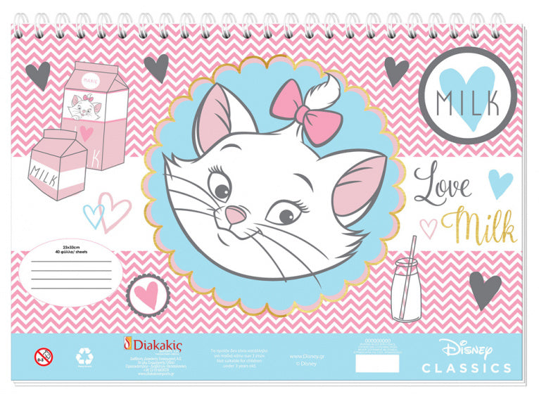 kleur- en stickerboek Marie junior 23 x 33 cm roze