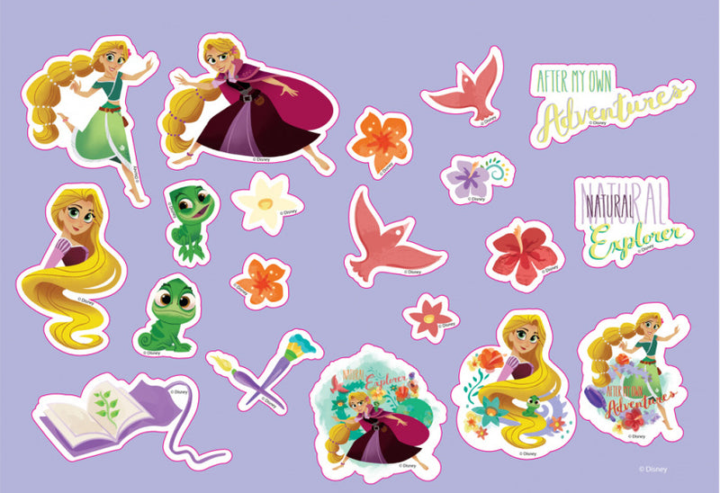 kleur- en stickerboek Tangled junior 23 x 33 cm rood